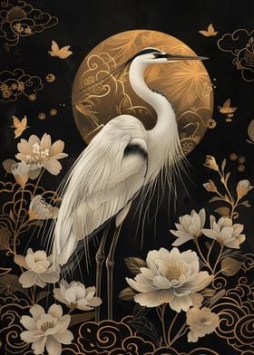 Heron Kintsugi Art