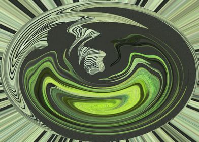 Abstract Rare Twirl Green5