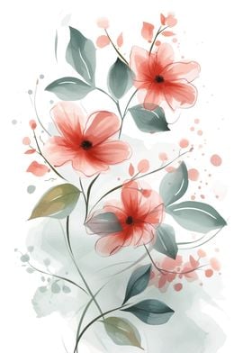 Watercolor Flower Pink