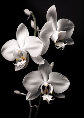 Orchids Black and White
