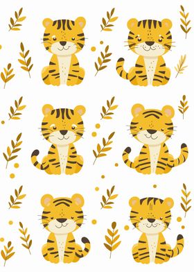 Pattern Tiger Cute Animal