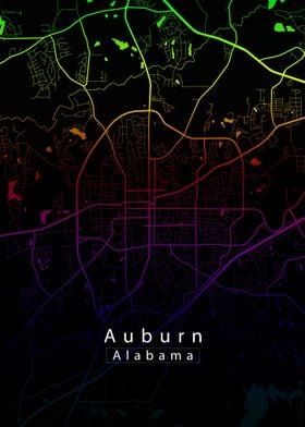 Auburn Alabama City Map