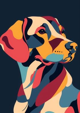 Dog Abstract Flat