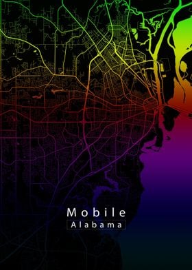 Mobile Alabama City Map