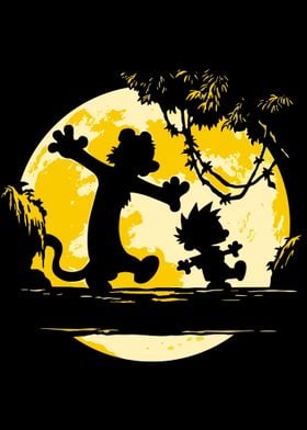 Moonwalking Tiger and Boy