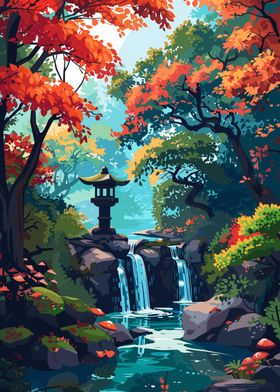 Peaceful japanese Garden