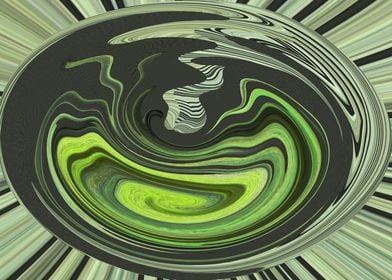 Abstract Rare Twirl Green6