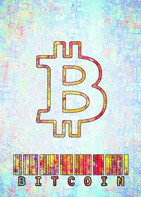 Bitcoin Logo And Barcode