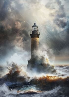 Lighthouse in the storm