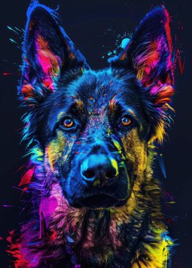 Neon German Shepherd