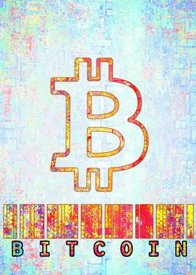 Bitcoin Logo And Barcode