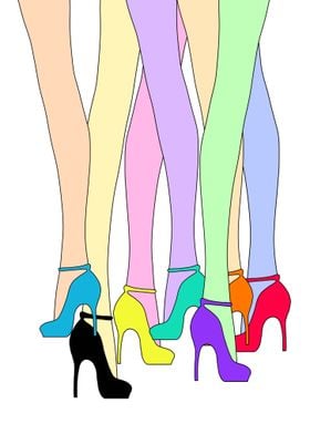Colorful high Heels