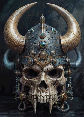  Bold Nordic Warrior Skull