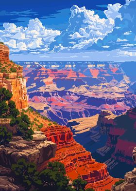 Grand Canyon Pixel Art