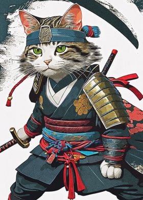 Mighty Samurai Cat