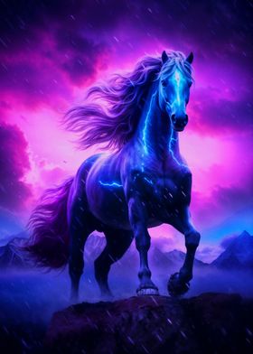 Horse thunder purple