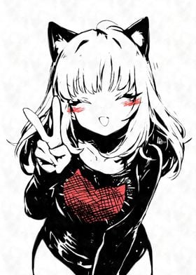 Kawaii Anime Catgirl Ink