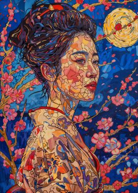 geisha japanese vangogh 