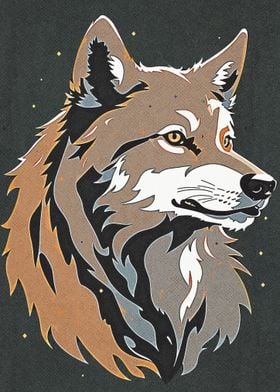 Head Wolf Vector 