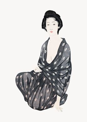 Woman in a Summer Kimono