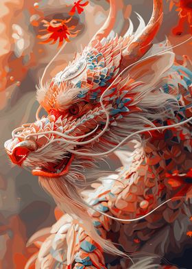 White Fantasy Dragon