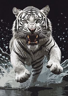 Black White Tiger 