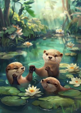 Otter Familys River Joy