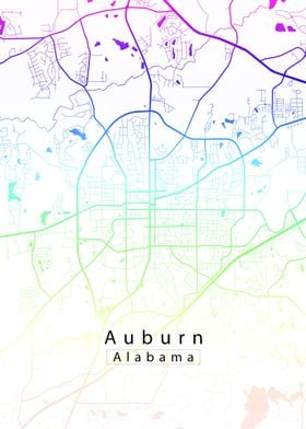 Auburn Alabama City Map