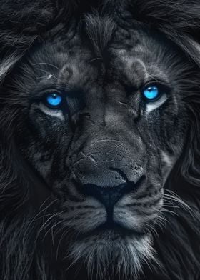 Blue Eyed Black Lion