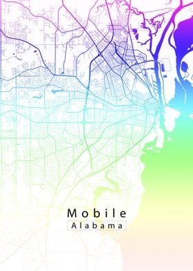 Mobile Alabama City Map