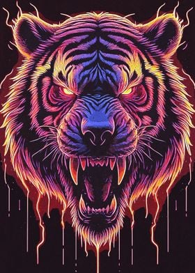 Head Tiger Neon 