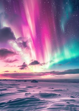 Colorful Aurora Borealis