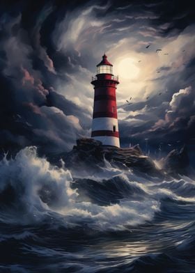 Lighthouse in the storm