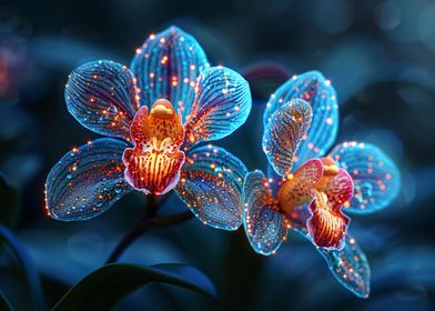 Glowing Orchids