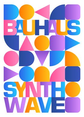 Synthwave Bauhaus Rainbow