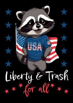 Funny Raccoon Political Po