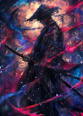 Galaxy Painting Samurai