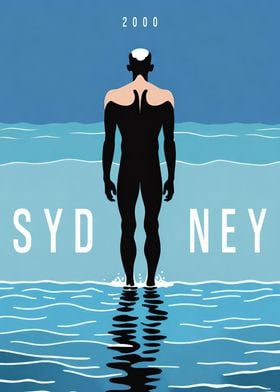 2000 Sydney Swimming Print