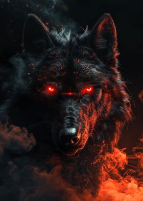 dangerous black wolf