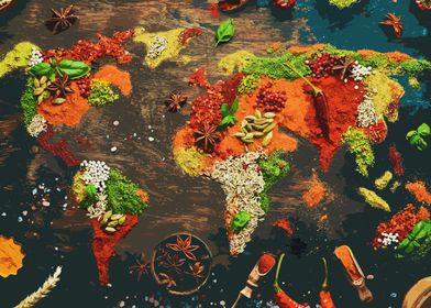 Spices World Map