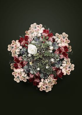 Silver Hispid Rose Wreath