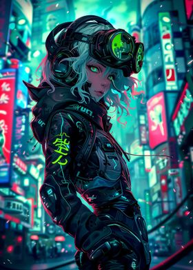 Cyberpunk Combat Girl