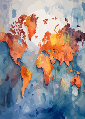 Colorful World Map