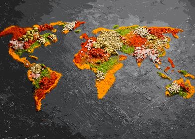 Spices World Map