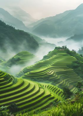 Rice Fields Morning Light