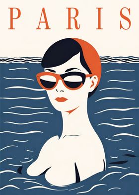 Paris Beach Poster