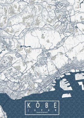 Kobe City Map Japan Coasta