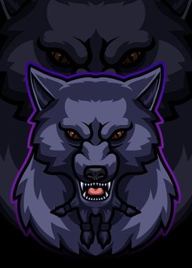 Wolf Head Dark Animated