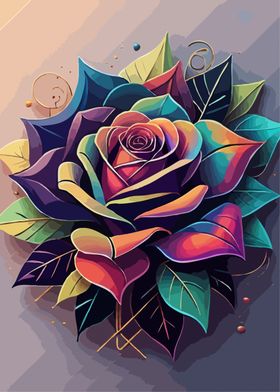 Neon Rose