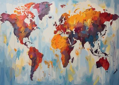 Colorful World Map